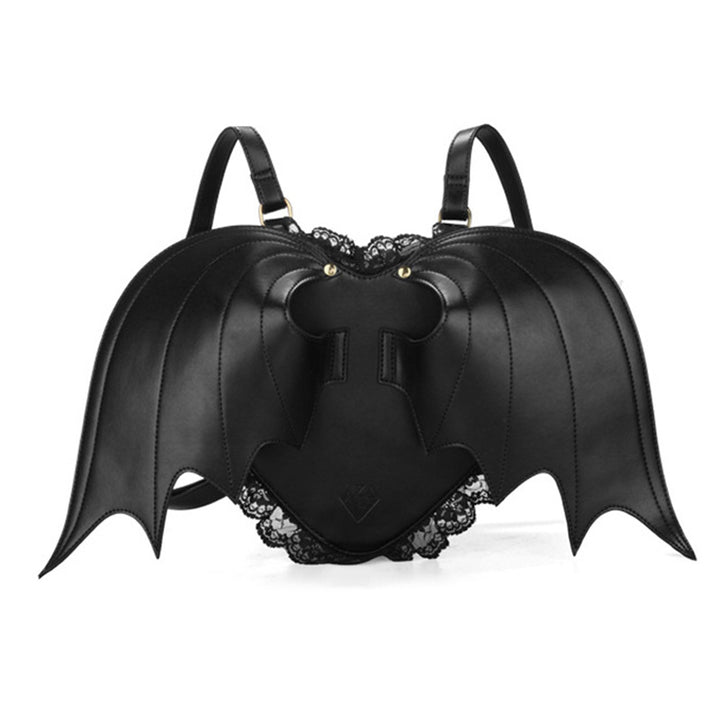 Women's Personalized PU Bat Wings Backpack