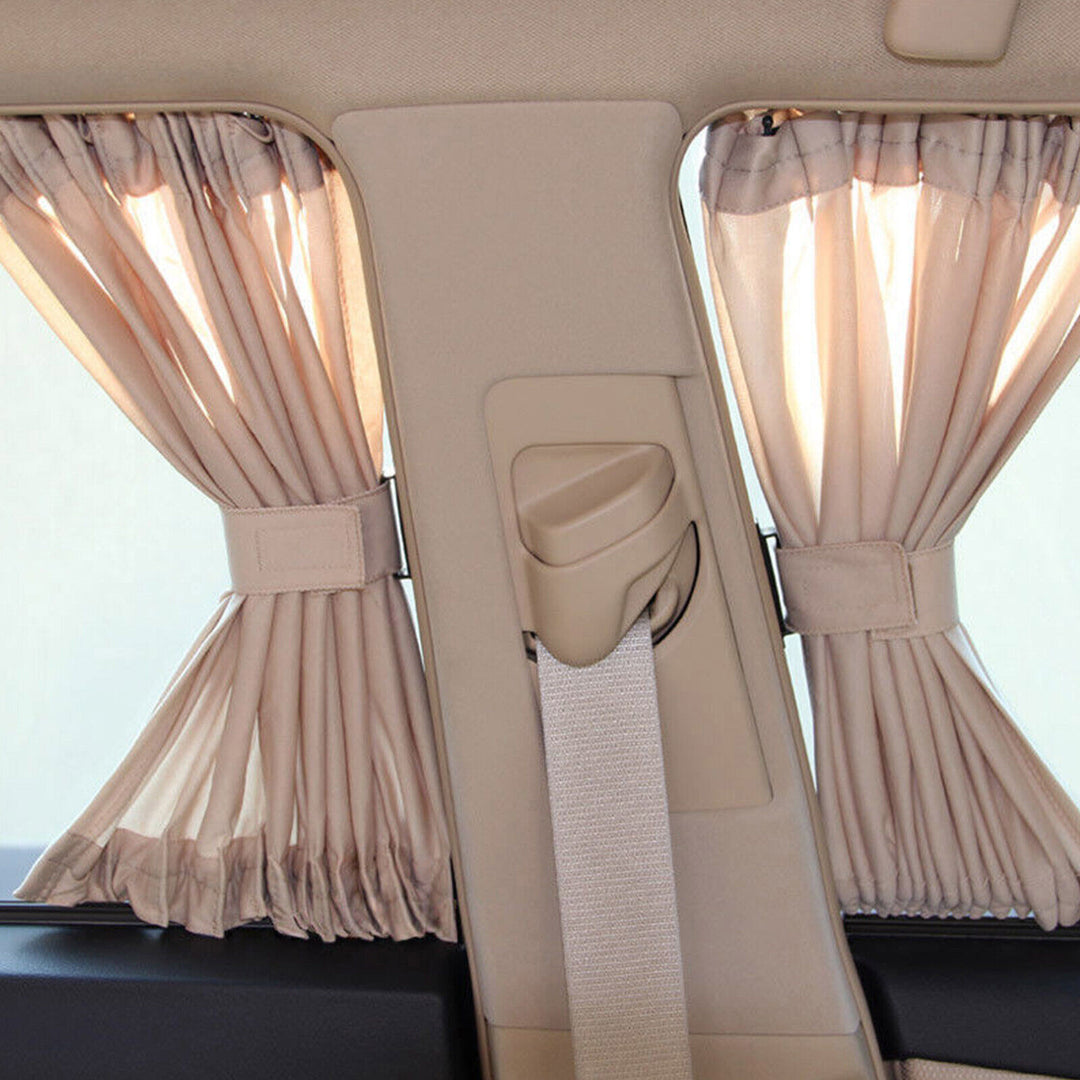 Universal Car Sun Shade Curtains with UV Protection - 2pcs Set