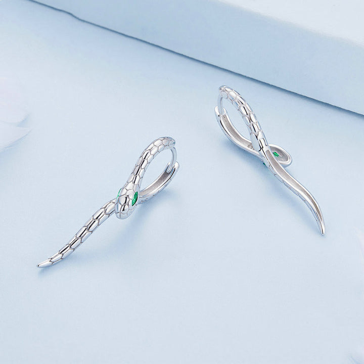 Women's Fashion Silver Snake Earrings