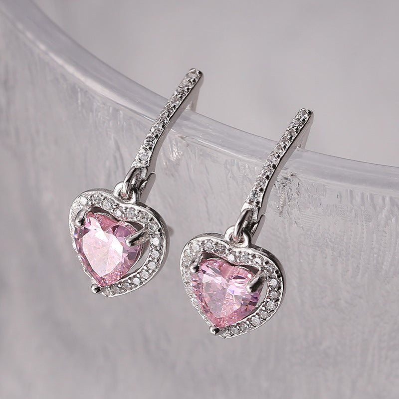 Love Sterling Silver Diamond Earrings