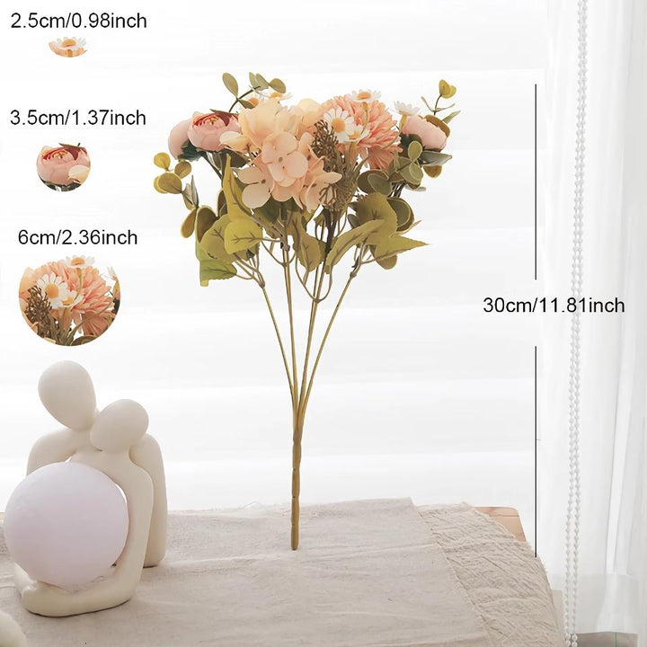 Rose Artificial Silk Flowers Bouquet for Home and Wedding Decoration