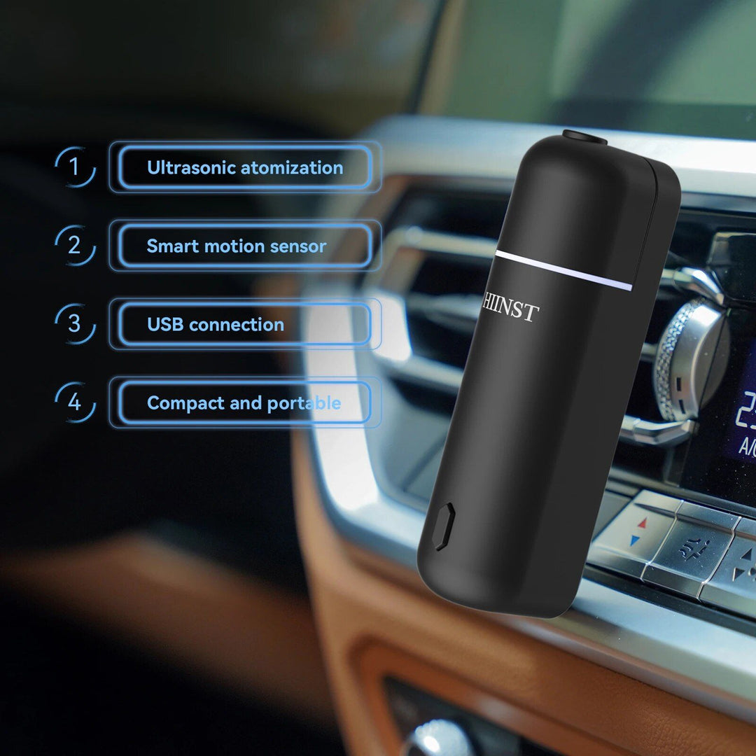 Luxurious Aroma Journey: Electric Waterless Car Perfume Diffuser with Vent Clip