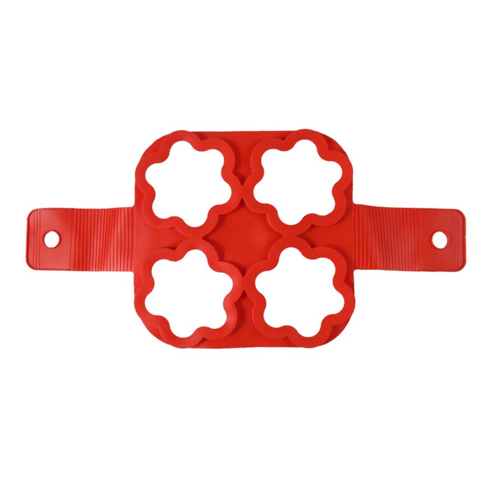 Red Silicone Non-Stick Pancake and Egg Mold Ring