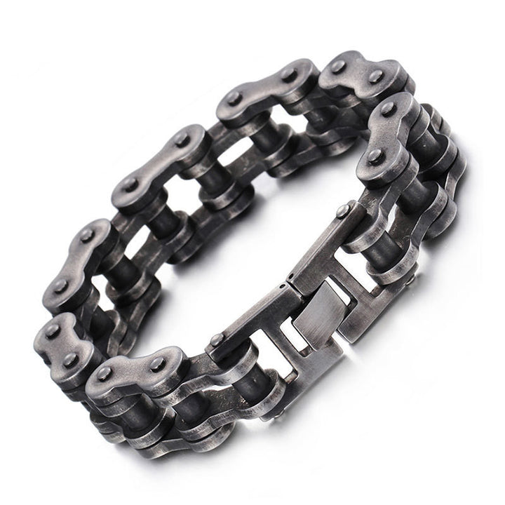 Simple Men's Titanium Steel Bicycle Bracelet