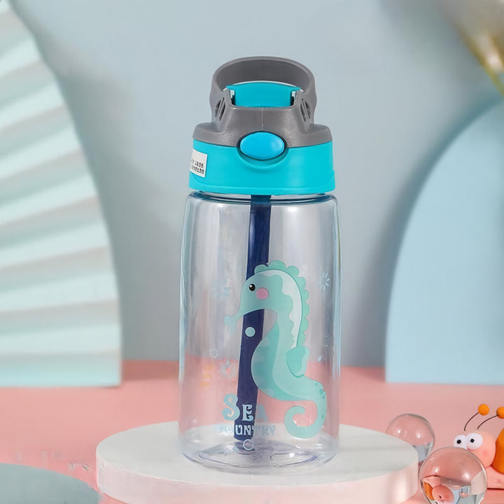 Kids Water Bottle with Straw and Handle
