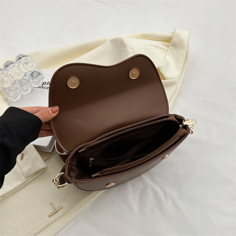 Women's Vintage Leather Chain Shoulder Crossbody Bag