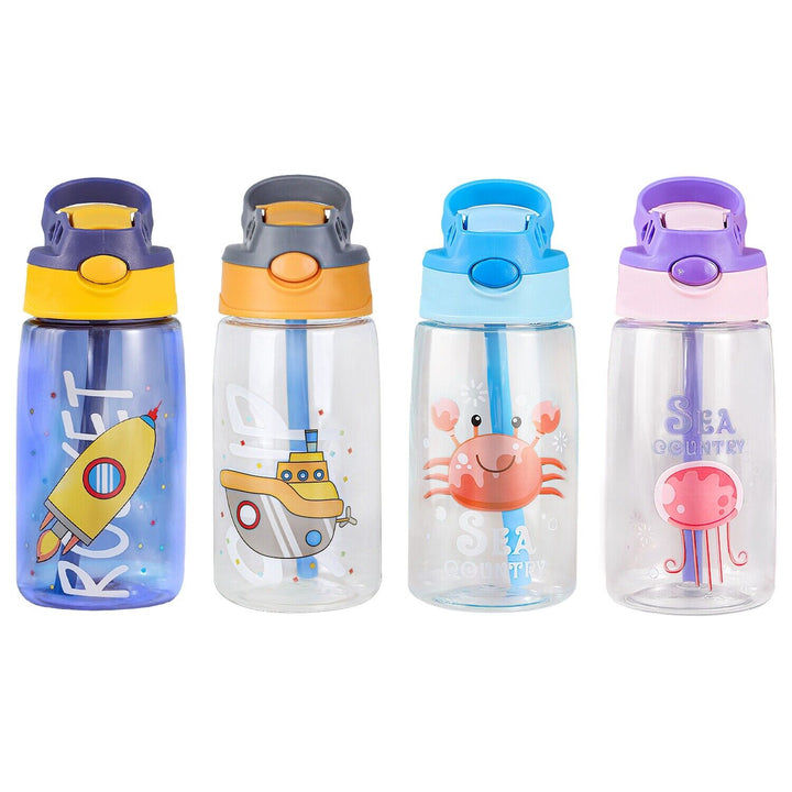 Kids Water Bottle with Straw and Handle