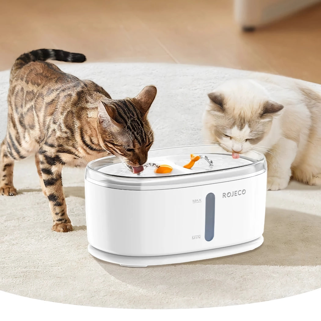 Automatic Wireless Pet Water Fountain with Dual Drinking Zones