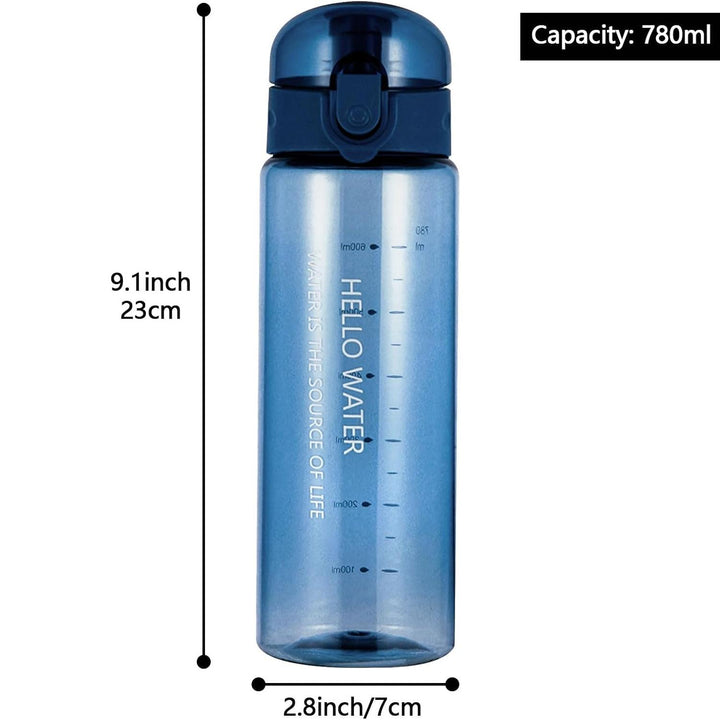 780ml Portable Leakproof Sports Water Bottle for Gym, Travel & Outdoor Activities