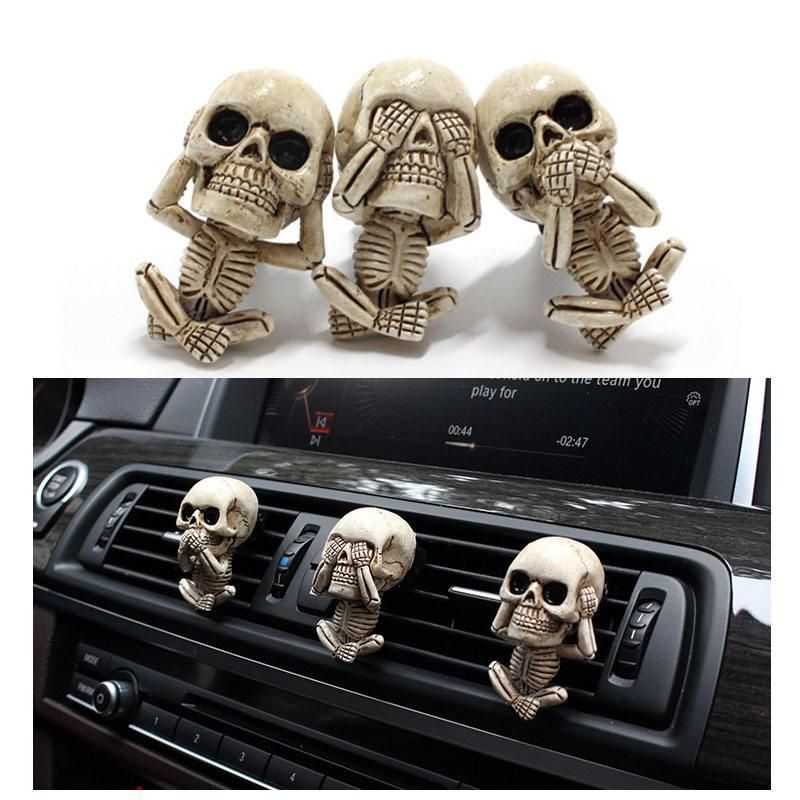 Creative Car Air Freshener Resin Skull For Auto Air Conditioning