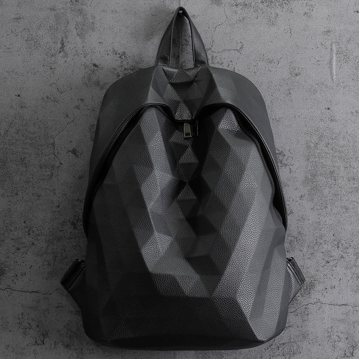 Japanese Backpack Luminous Frosted Geometric Ringer Lattice