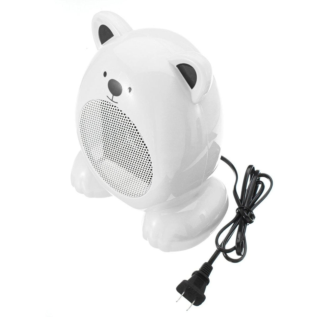 350W Mini Electric Heater Fan Heater Cartoon Bear Shape Handheld Heater Office Home Warmer Fan - MRSLM