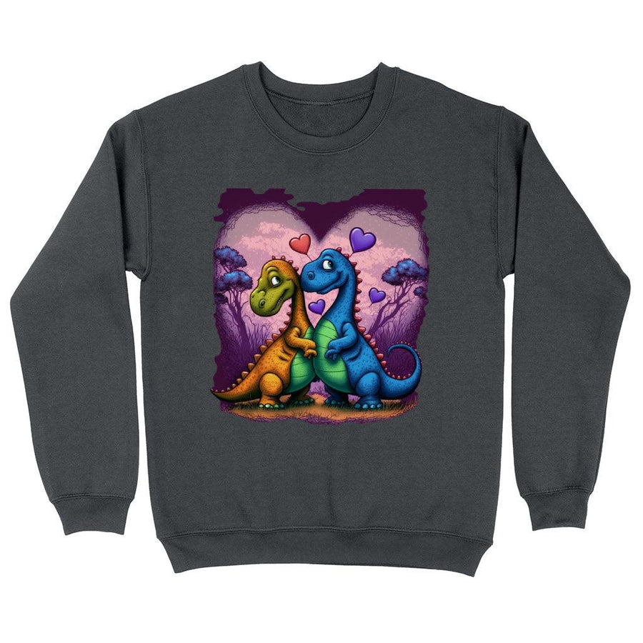Love Sweatshirt - Dinosaur Crewneck Sweatshirt - Colorful Sweatshirt - MRSLM