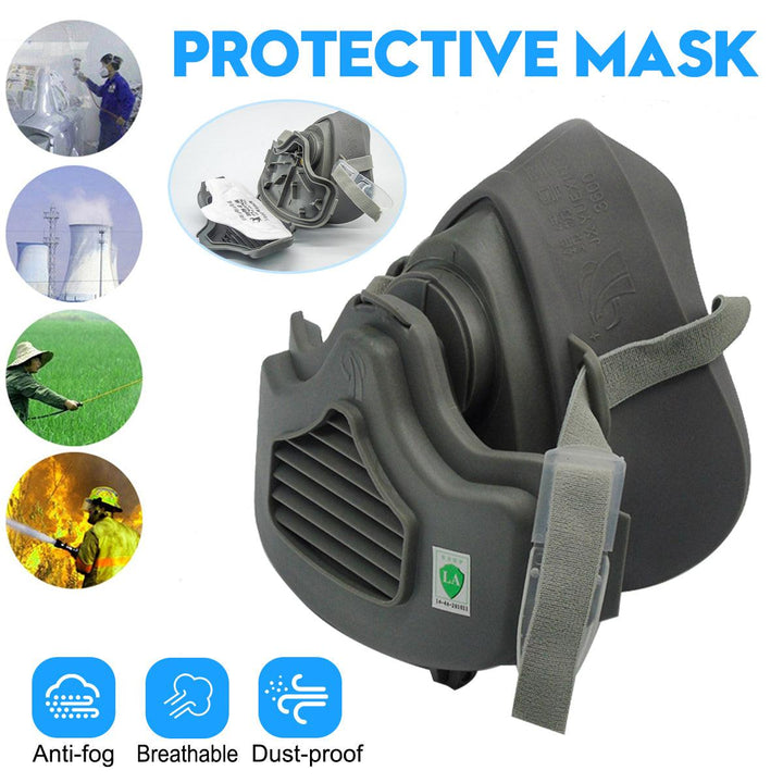 Reusable Gas Mask Respirator Air Spray Protection Chemical Painting Grinding - MRSLM
