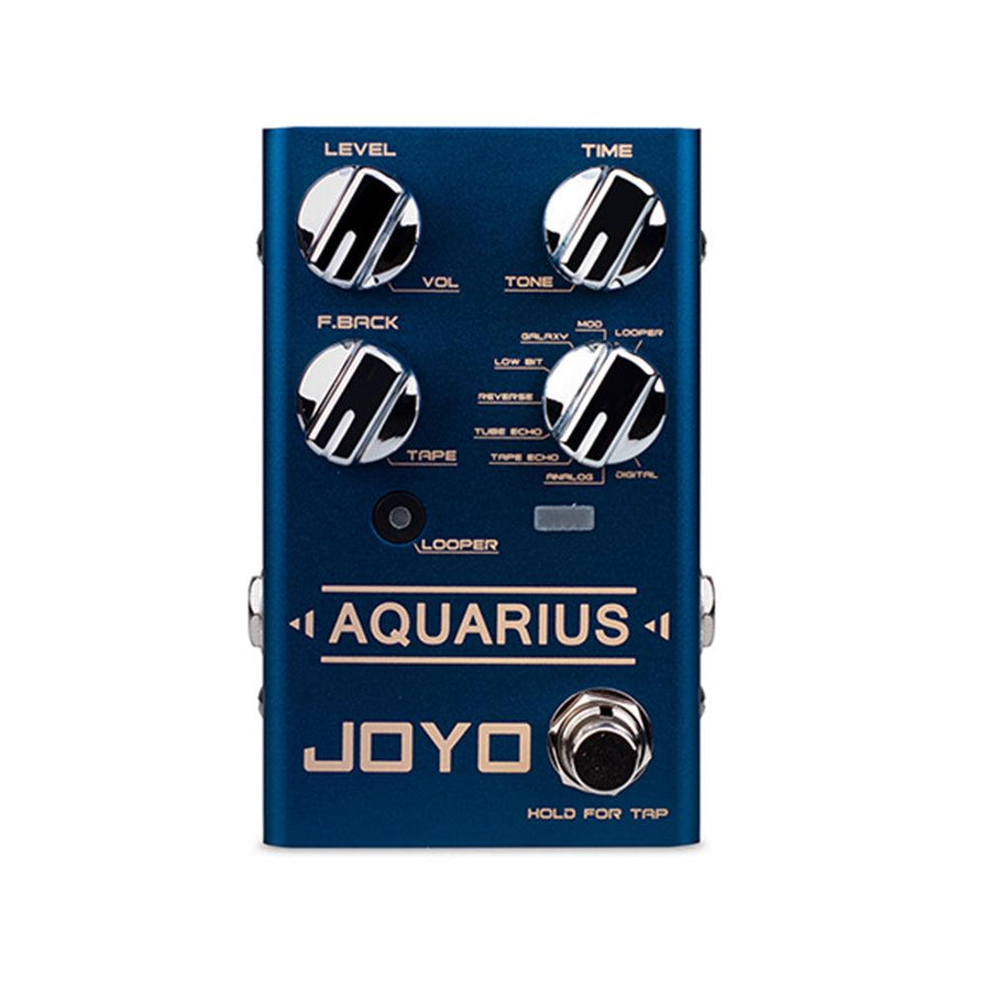 JOYO R-07 AQUARIUS Delay + LOOPER Multi Guitar Effect Pedal, Multieffects Pedal, with 8 Digital Delay Effects - MRSLM