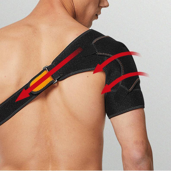 Adjustable Sports Shoulder Protector Support Belt (Black One size) - MRSLM