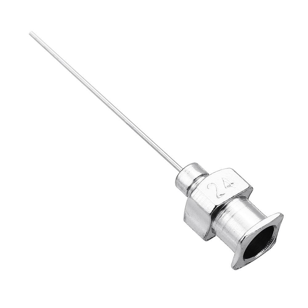 12Pcs/Set 1'' Stainless Steel Blunt Tip Dispensing Needle Luer Lock for Syringe Refilling and Measuring Liquid Industrial Glue Applicator - MRSLM