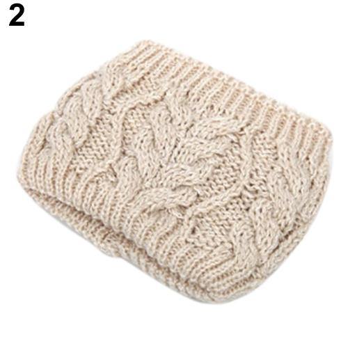 Women Fashion Winter Warm Braided Knit Wool Hat Cap Headband Ear Warmer - MRSLM