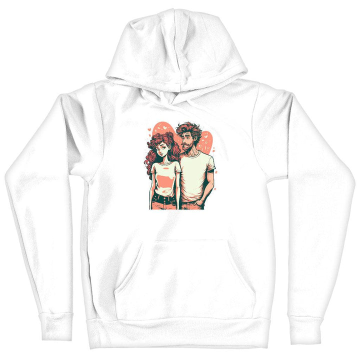 Love Print Hooded Sweatshirt - Romantic Hoodie - Printed Hoodie - MRSLM