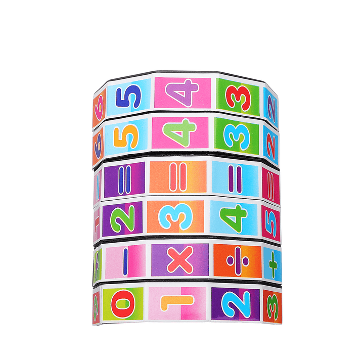 Cylindrical Magic Cube Digital Puzzle Plastic Children Game Toy Early Education Learning - MRSLM