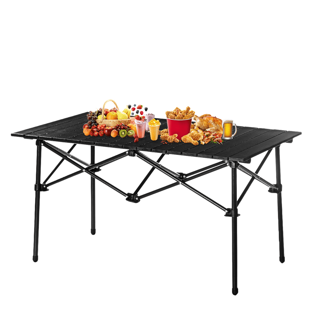 37X21.7X19.7 Inch Aluminium Aolly Folding Portable Picnictable Outdoor Camping BBQ Party with Net Bag - MRSLM