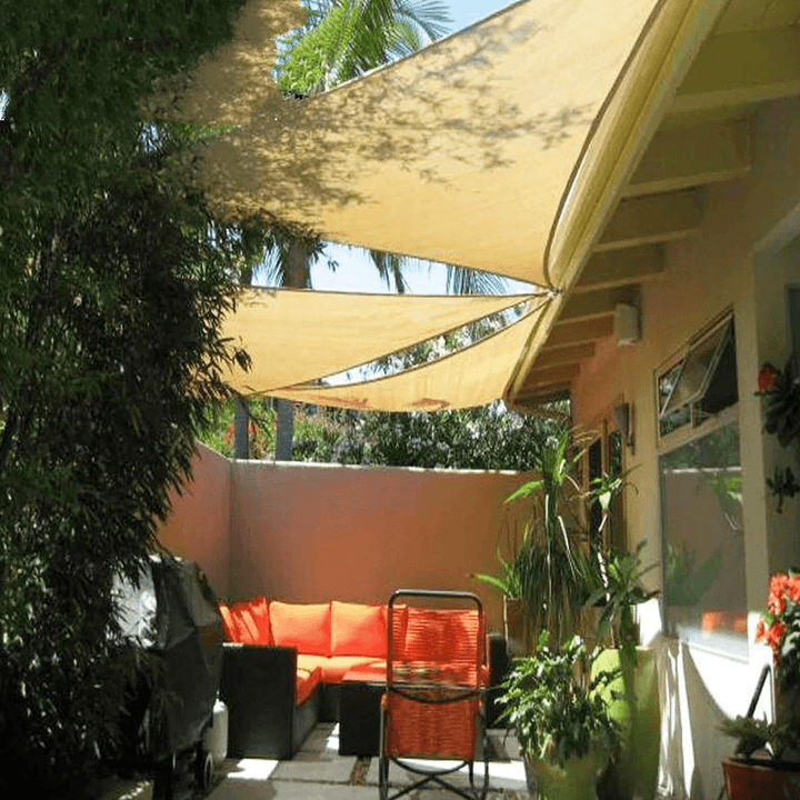Triangle Outdoor Shade Sail Patio Suncreen Awning Garden Sun Canopy 98% UV Block - MRSLM