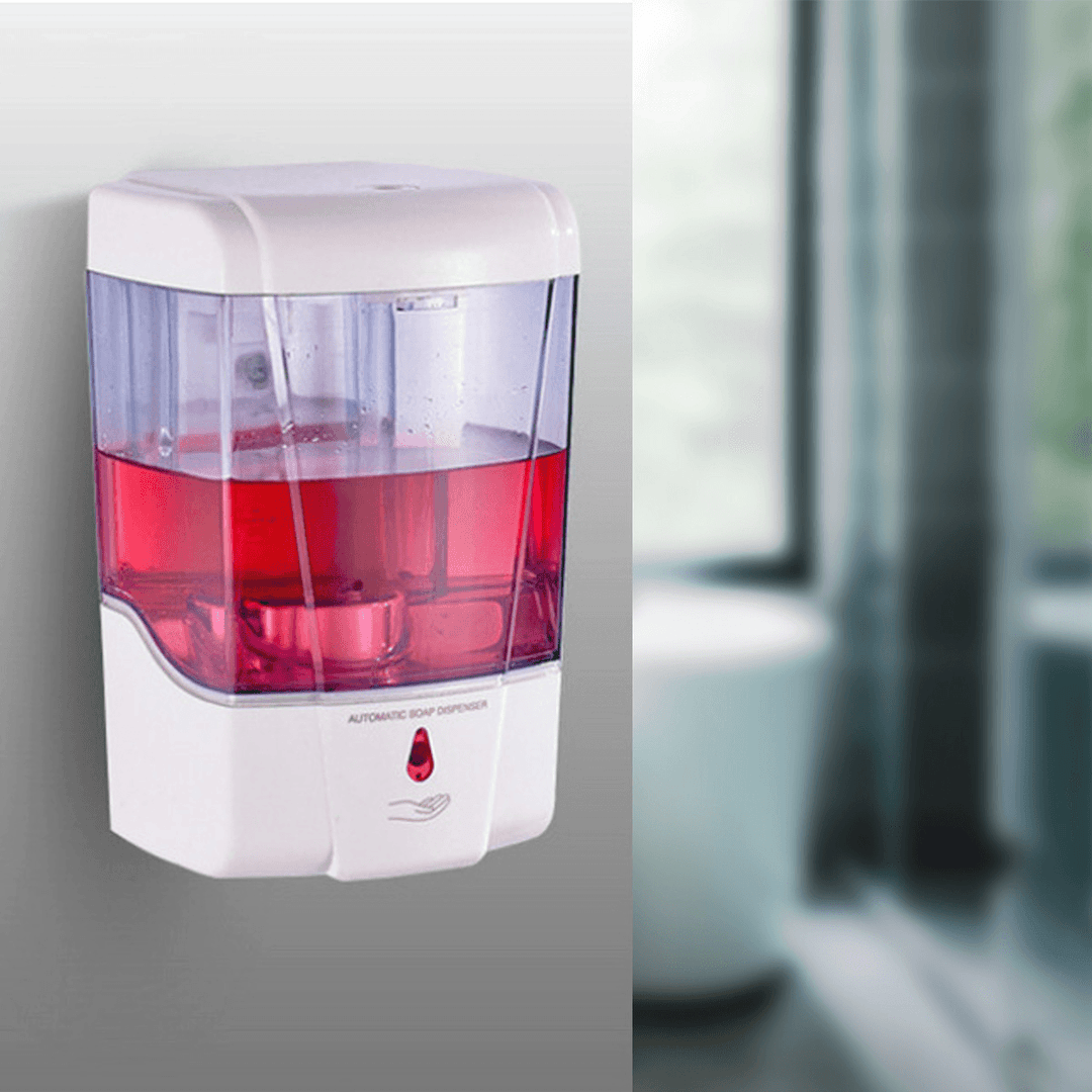 700ML Automatic Soap Dispenser Wall-Mounted Touchless IR Sensor Sanitizers Liquid Dispenser - MRSLM