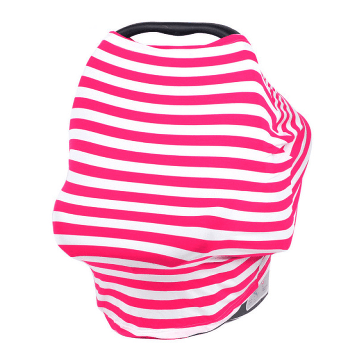 Women Multi-Use Nursing Breastfeeding Cover Scarf Stretchy Baby Car Seat Cover Shopping Cart Cover - MRSLM