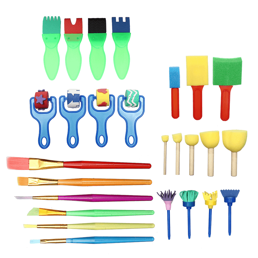 29Pcs/Set Manual Watercolor Drawing Set Pen for Early Childhood Education Painting - MRSLM