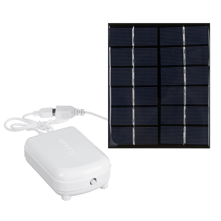 Solar Powered Air Pump Kit 5W Solar Panel Oxygen-Increasing Oxygen Air Pump Waterproof - MRSLM