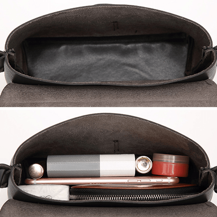 Women PU Leather Hasp Shoulder Bags Vintage Flap Crossbody Bags Messenger Bags - MRSLM