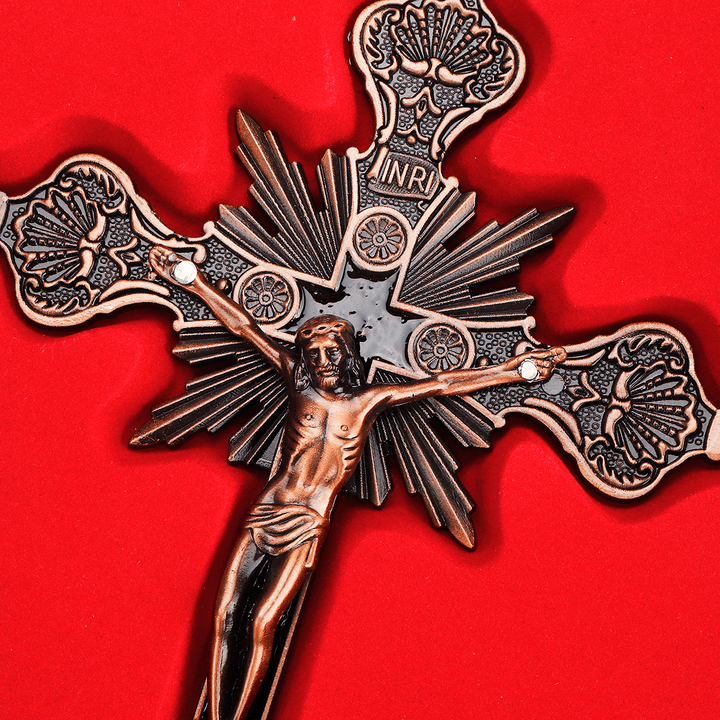 Christ Cross Crucifix Jesus Catholic Statue Religious Saint Jewellery Desk Decorations - MRSLM