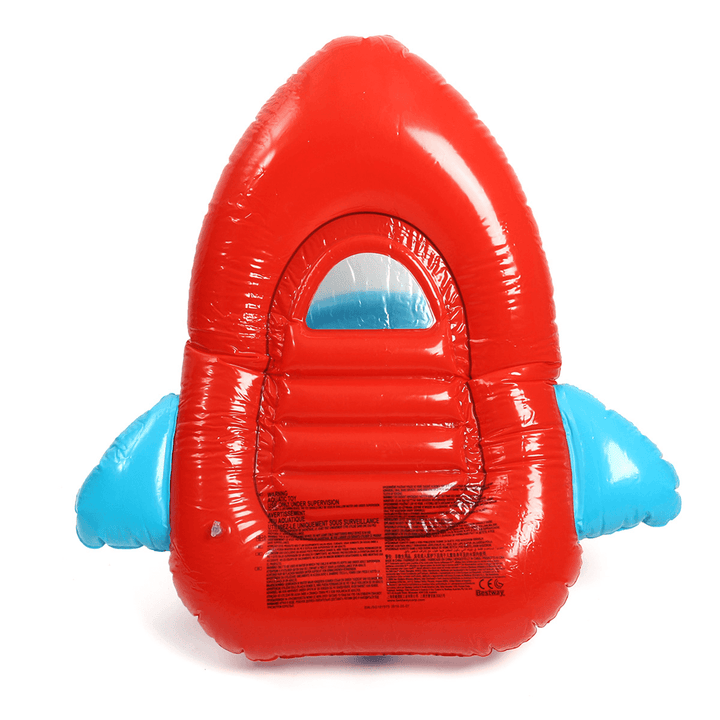 Inflatable Toddler Baby Swimming Ring Plane Float Kid Swimming Pool Seat with Canopy - MRSLM