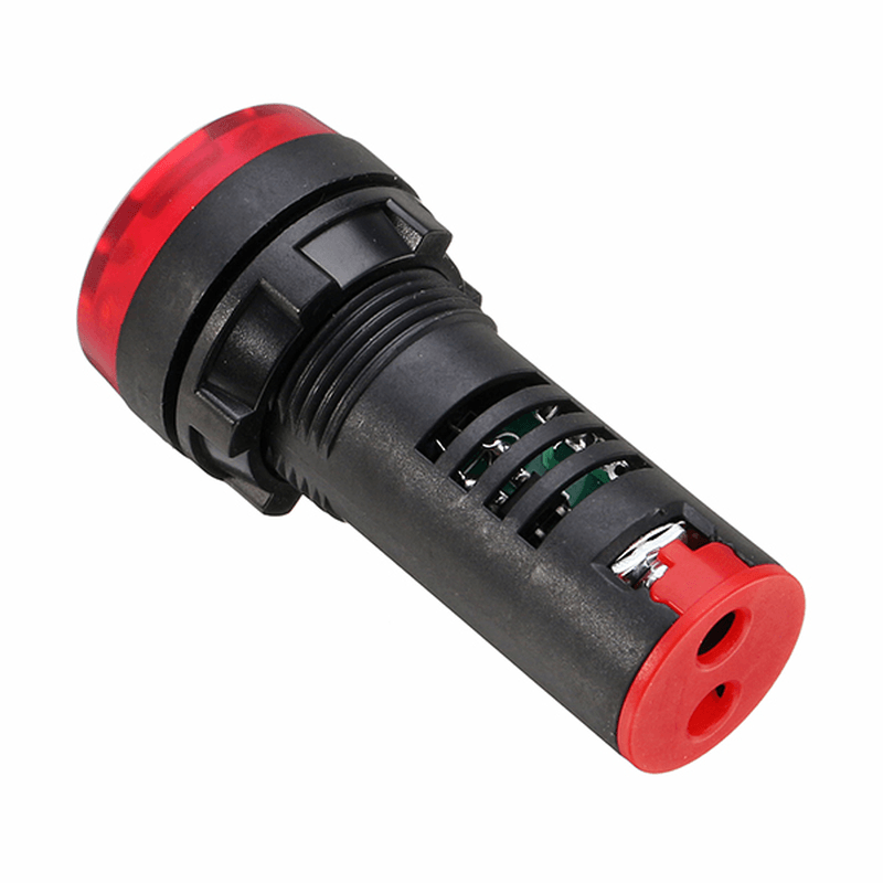 Machifit AD16-22SM AC 220V 22Mm Indicator Light Signal Lamp Flash Buzzer Red - MRSLM
