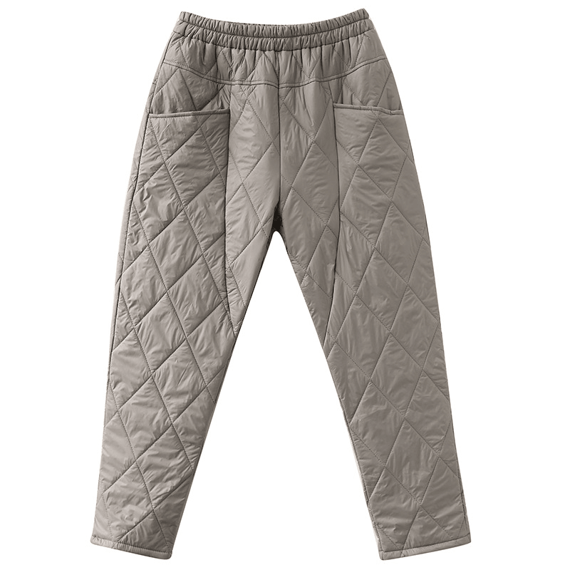 Fashion Casual Harem Cotton Trousers with Diamond Pattern - MRSLM