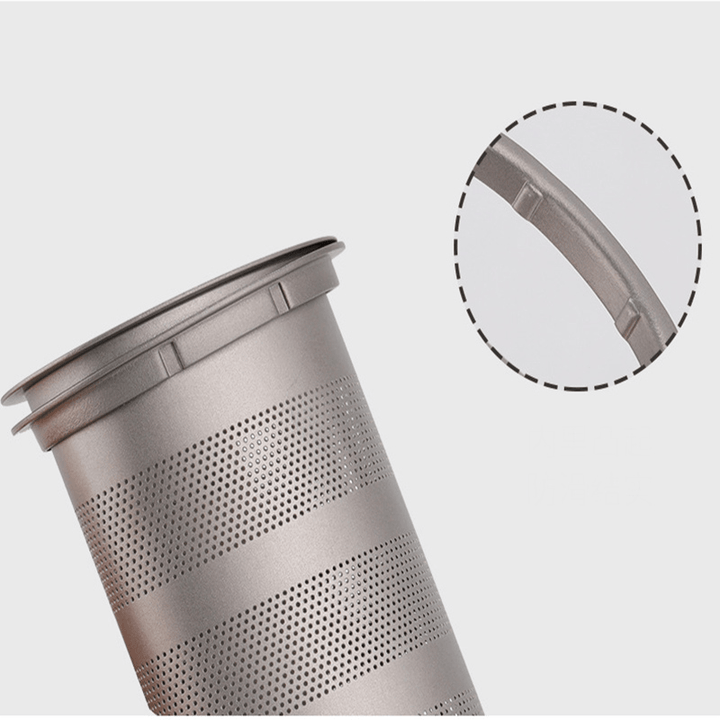 Ipree® Outdoor Portable Pure Titanium Tea Filter Tea Infuser Built-In Tea Cup Leakage Tea Making Tools Teapot Accessories - MRSLM
