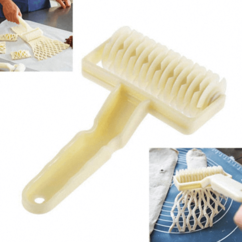 Pie Pizza Cookie Cutter Pastry Plastic Baking Tools Bakeware Embossing Dough Roller Lattice Cutter Craft - MRSLM
