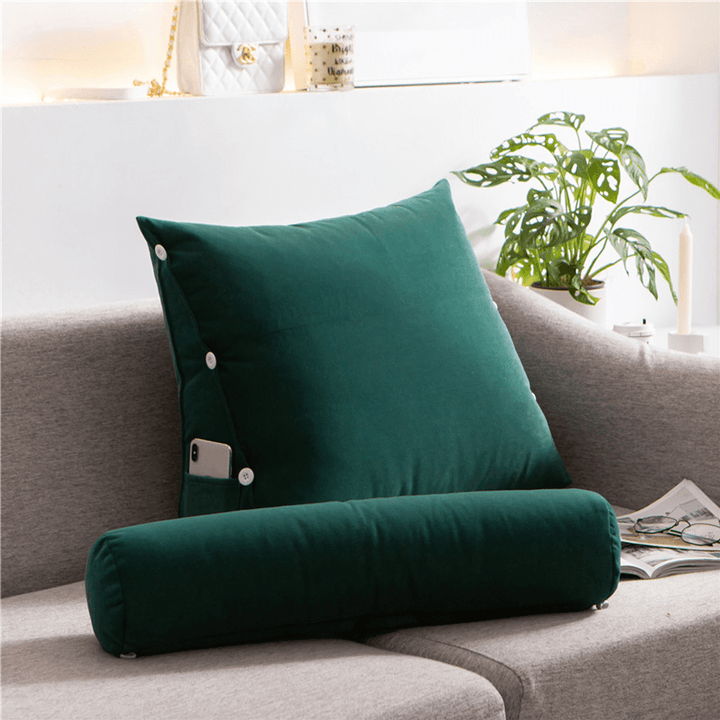 Adjustable Velvet Wedge Pillow Triangle Cushions Leg Neck Waist Back Support - MRSLM