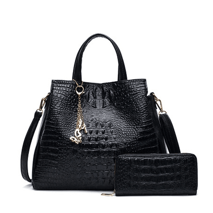 Women Fashion Crocodile Handbag Ladies Shoulder Bag - MRSLM