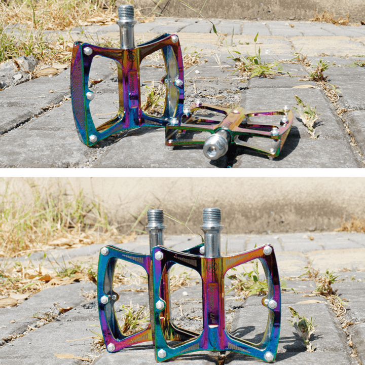 WHEEL up LXK340-02 Colorful Aluminium Alloy Bearing Skidproof Bike Pedals Outdoor Cycling Bicycle Pedals Bicycle Accessories - MRSLM