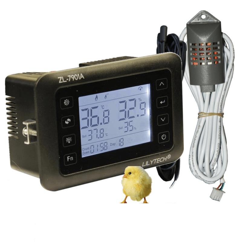 ZL-7901A 100-240Vac PID Multifunctional Automatic Incubator Digital Thermometer Hygrometer Incubator Temperatu - MRSLM