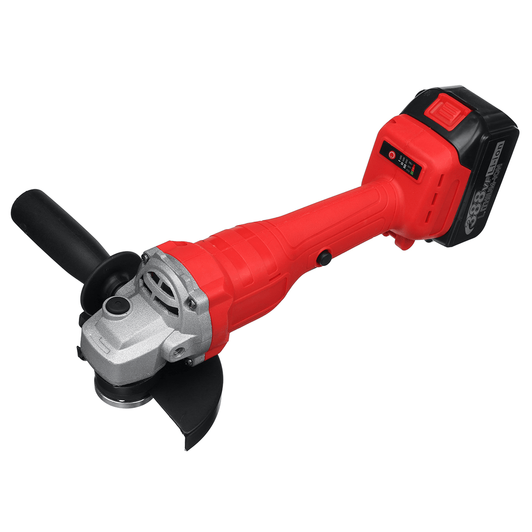 388VF 125MM 1500W Cordless Brushless Angle Grinder Electric Polisher W/ None/1/2 Battery Cutting Sand Disc Tool - MRSLM