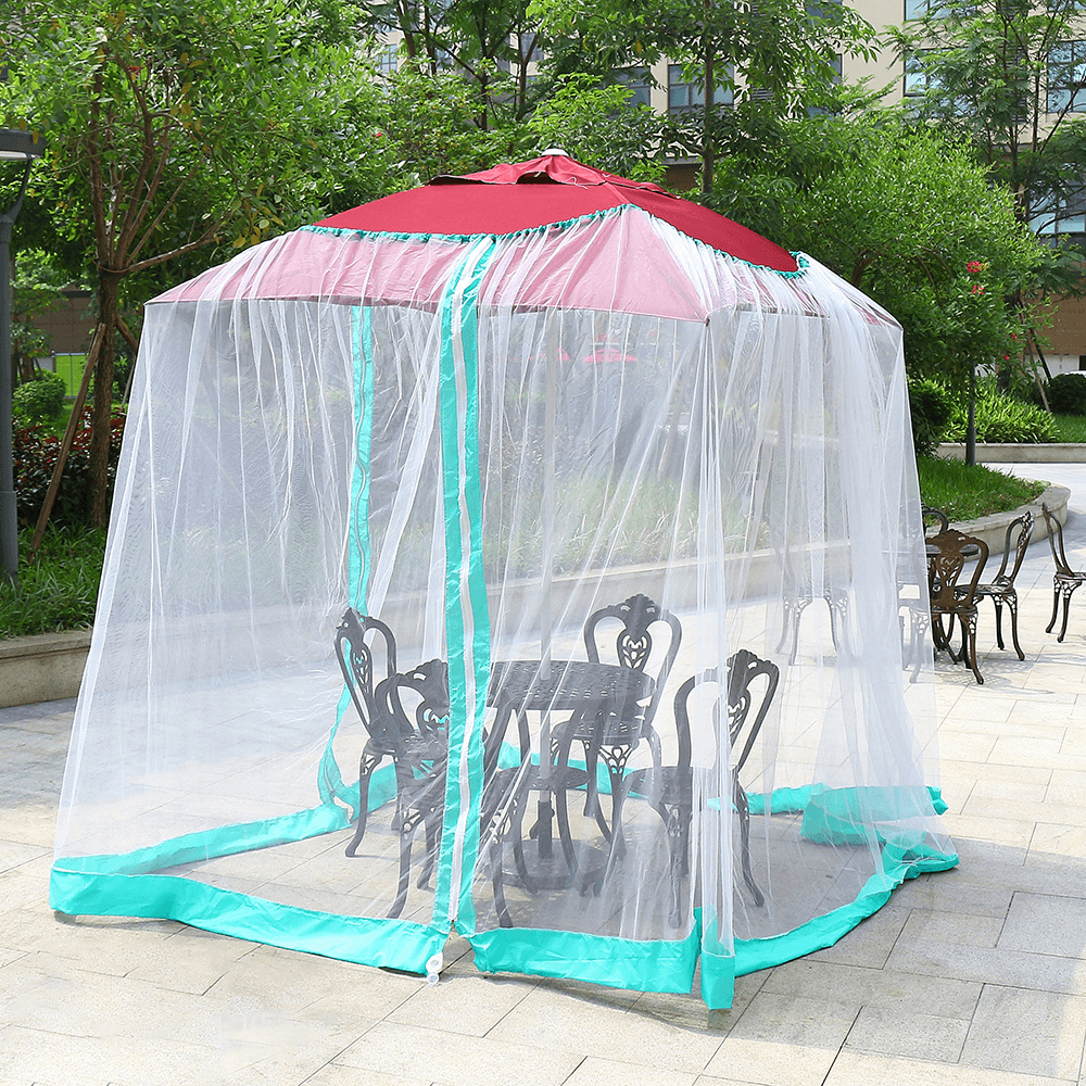 Outdoor Umbrella Mosquito Net for Home Bed Roman Umbrella Cover Safe Mesh Netting Mosquito Insect Net 3X3X2.3M - MRSLM