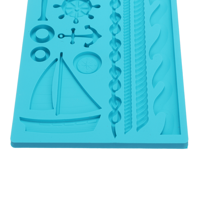 Anyana Ocean Theme Oars Helmsman Silicone Sailboat Mold Cake Mould Decorating Tools - MRSLM