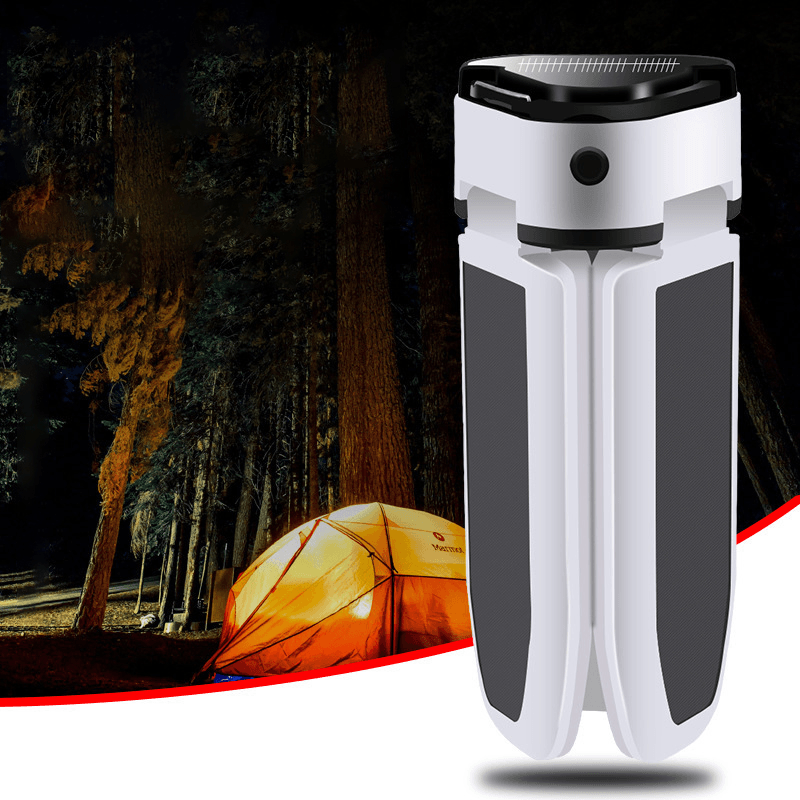XANES® 6500K Three Leaf Solar Light 5 Modes USB Rechargeable Waterproof Hanging Light Tent Camping Light Work Lamp - MRSLM
