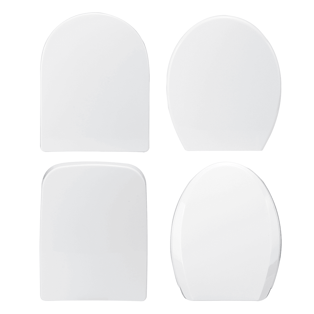 4 Type White Cover Front Toilet Seat Covers Lid Soft Open Close Easy Clean Higer Thickened Universal Descending Toilet Cover - MRSLM
