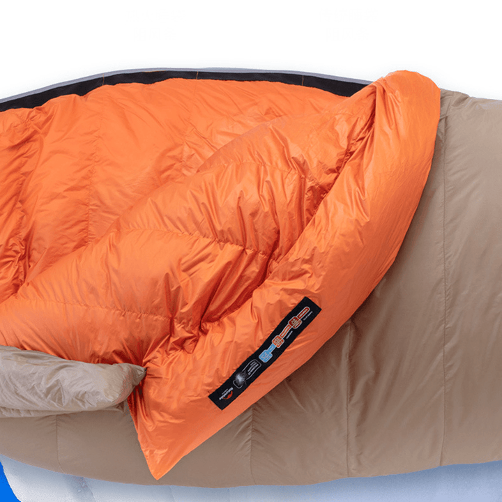Naturehike 20D 380T Nylon Folding Camping Sleeping Bag Outdoor Adult Single Goose down Sleeping Bag Waterproof Mummy Sleeping Sack - MRSLM