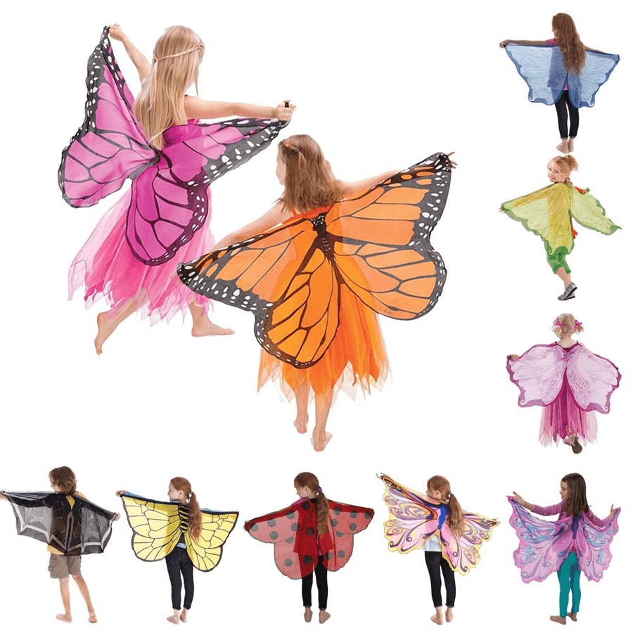 Watercolor Butterfly Shawl Children'S Costume - MRSLM