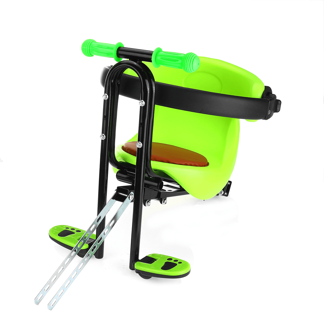 BIKIGHT Bike Baby Seat Safety Kids Saddle Handrail Chair with Foot Pedals Support Back Rest Outdoor Cycling - MRSLM