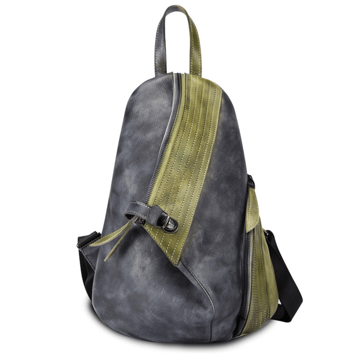 Women Retro Genuine Leather Vintage Craft Backpack - MRSLM